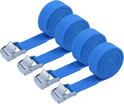 SolidKeus - 4 Stuks Hoge Druk Spanbanden 2 Meter met Clip Sluiting