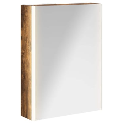 vidaXL - Badkamerspiegelkast - Rook - Eiken - 53,5 - x - 15,5 - x - 70 - cm - Bewerkt - hout