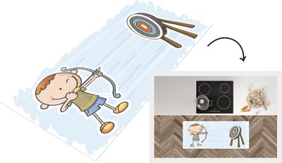 Keukenloper - Loper keuken - Boogschieten - Jongen - Pijl en boog - 120x50 cm - Keukenloper vinyl