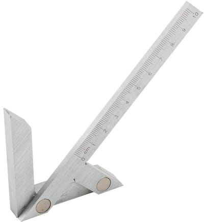 Dailygoods- Centreervierkant hoge meetnauwkeurigheid - Meetinstrument - Markeringsmiddel - Hoekmeting - Verchroomd koolstofstaal - 100 x 70 mm - Meetlat