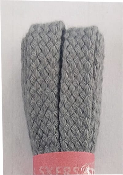 Strickers Veter - Licht Grijs - Plat - Lengte 90 cm - Breedte 7 mm - Schoenveter