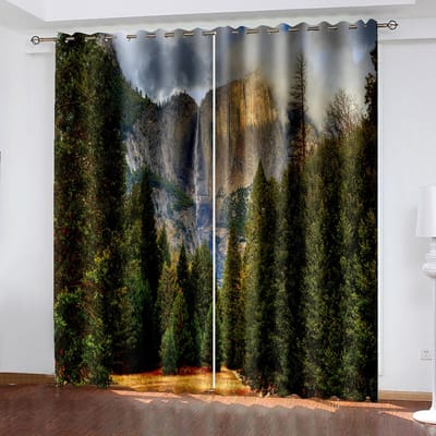 Lentegroene Bosserie Luxe Verduisterende Gordijnen 2 Stuks Woonkamer Slaapkamer Huisdecoratie Haak Perforatie 100W130H(CM)40x51in&Grommet Top