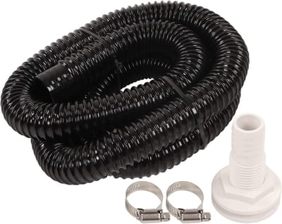 Aramox Marine Bilgepomp Sanitair Kit met Lenspomp Slang, 1-1/8 inch Diameter, 6.6ft PVC Slang, 2 Klemmen voor Boot