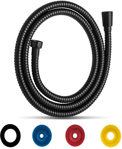 Dailygoods- Doucheslang 2 m - Roestvrij Staal - Flexibel - Universele Aansluiting 1/2 inch - Waterbesparende Begrenzer - Hoge Kwaliteit - Douchekraan