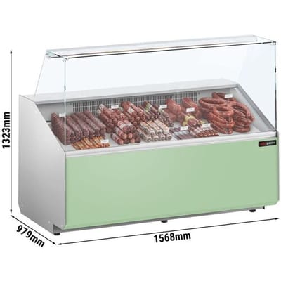 GGM Gastro Kühltheke - 1600mm - Frontblende Hellgrün