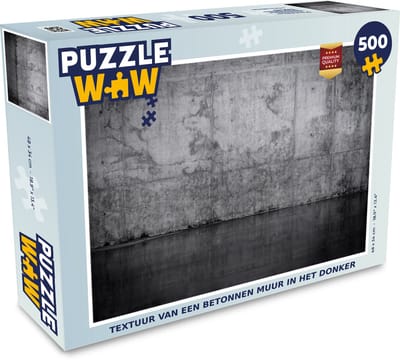 Puzzel Beton - Muur - Donker - Legpuzzel - Puzzel 500 stukjes