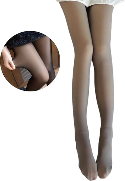 Bovista Gevoerde Panty - Fleece panty - Thermo Panty - Warme Panty - Winter Panty - Legging - Elastisch - Hoge Taille - Grijs