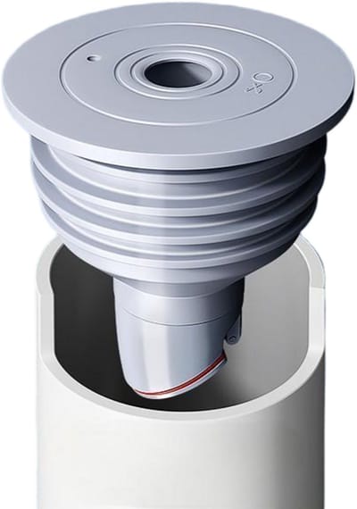 2 Stuks Universele Siliconen Afvoerplug met Anti-Geur Terugslagklep - Flexibele Riool Afdichtingsring in 4 Maten - Geschikt voor Wasmachine, Gootsteen en Badkamer- grijs- D-70-75mm