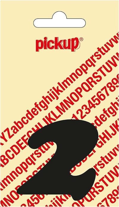 Pickup plakcijfer CooperBlack 60 mm - zwart 2