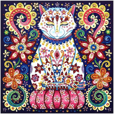 Diamant borduurwerk bloem boom diamant schilderij strass kristal huisdecoratie 30X30CM white