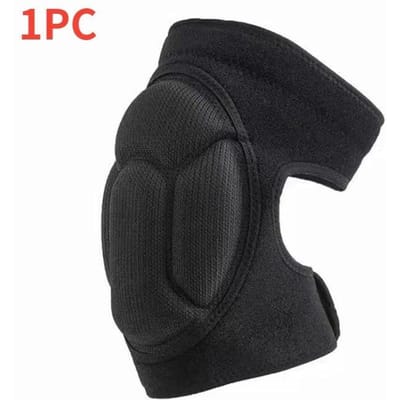 Genouillère de sport antidérapante, 1 pièce, Protection du genou, Collision, danse, ski, moto, genouillère, éponge, accessoires de gymnastique L noir