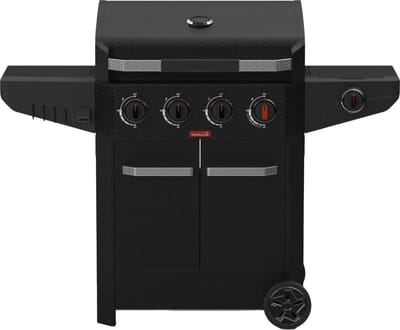Barbecook Gasbarbecue Luca 412 - Met Kast En Zijbrander - Zwart - 145.4x60.3x112.3cm