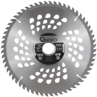 GEKO Zaagblad met gaten - 255 mm - 60 tanden - Tungsten carbide