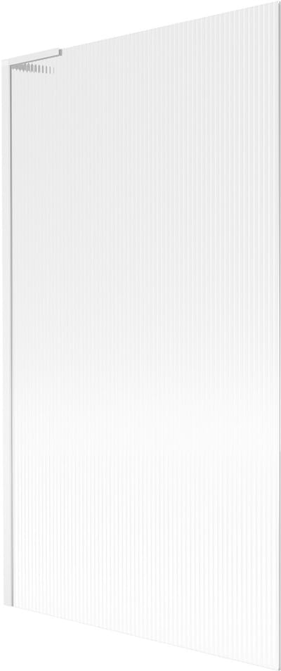 Mexen Next L badwand 1-delig 100 x 150 , gestreept, wit - 895-100-000-03-09-20