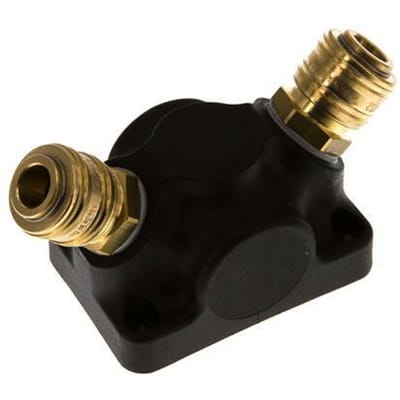 Brass/plastic DN 7.2 (Euro) Luchtkoppeling Snelkoppeling G 1/2 inch Binnendraad Wandmontage 2-weg - CLS7-F-P-2W-PL-012