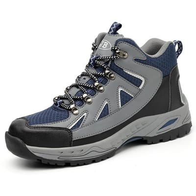 Chaussures de protection du travail en cuir de vache gaufré, respirantes, anti-écrasement et anti-perforation, chaussures de protection du travail, chaussures de travail de sécurité 46