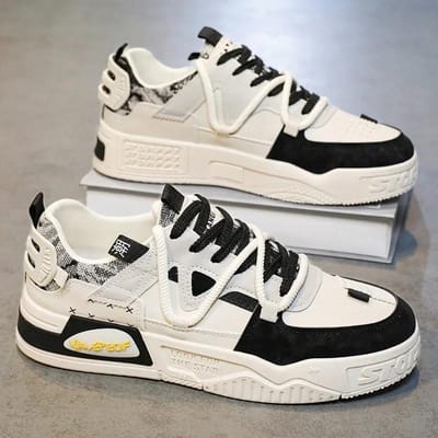 Heren Skateboardsneakers Schoenen Heren Hardlopen Buiten Casual Mode Comfortabele Platform Loopschoenen Lichtgewicht Tennisschoenen 39 white