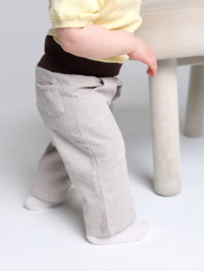 RobyKris Baby Broek - Katoen - Beige - Maat 68-74