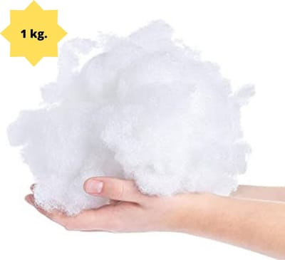 Synthetische vulling - kussenvulling - knuffelvulling - 1 kg. - opvulmateriaal - vulling voor knuffels - vulling voor kussens