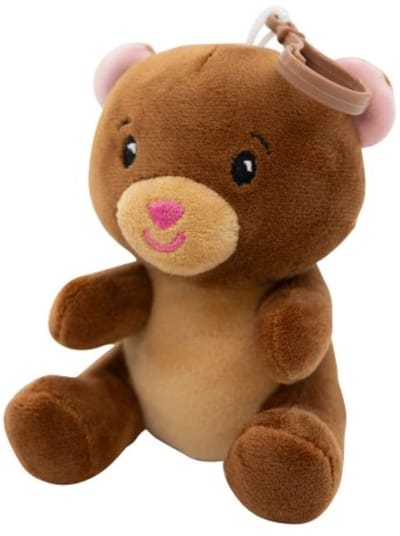 2-in-1 bruine beer: knuffel en ballongewicht 11cm