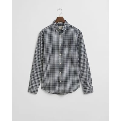 Gant Overhemd Cotton Twill Gingham Check Button-Down Naval Blue / male