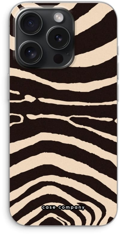 Case Company® - Hoesje geschikt voor iPhone 15 Pro hoesje - Arizona Zebra - Soft Cover Telefoonhoesje - Bescherming aan alle Kanten en Schermrand