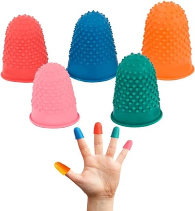 5 Stuks Rubber Vingerpads - Herbruikbare Vingerbeschermers voor Sorteren, Geld Tellen en Schrijven