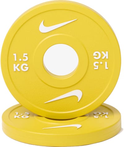 Nike Halterschijven paar 1.5 kg – Gewichtsschijf met Rubbercoating – 50 mm – Voor Gecontroleerde Progressie & Krachttraining