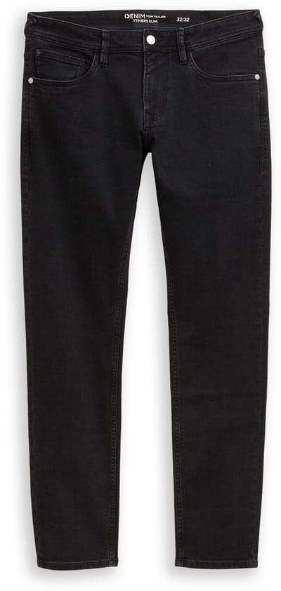 Tom Tailor Denim - TTPIERS SLIM-jeans - Maat 32/36 - dark stone black black denim