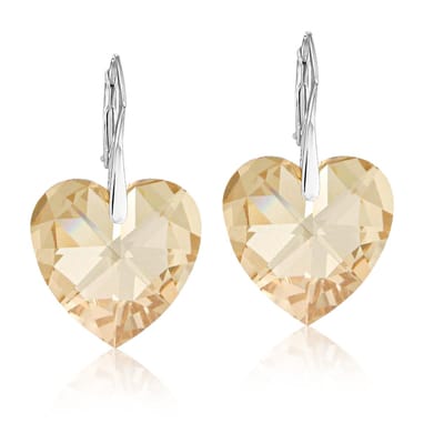 Montebello Oorbellen Doris HZ62 - Swarovski Hart - 925 Zilver Gerhod. - Ø18mm - 32mm