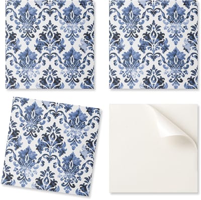 Verpakking van vinyl wandtegels met bloemen- en barokpatroon, 20x20x20 cm