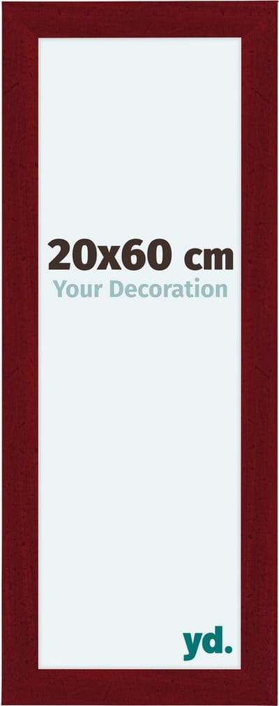Your Decoration - Fotolijst 20x60 cm - MDF - Wijnrood Geveegd - Como