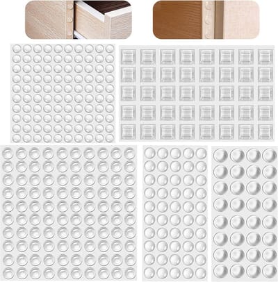 SnelShoppen - Rubber Buffer 322 Stuks Zelfklevende Elastische Rubber Voetjes Transparante Stopbuffers voor Deuren, Glazen Panelen, Keukenkasten en Lad