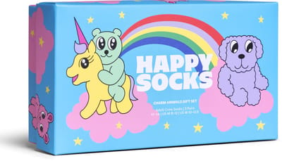 Happy Socks - Giftbox Charm Animal Socks - Troetelbeertjes - Set van 3 paar - MT 36-40