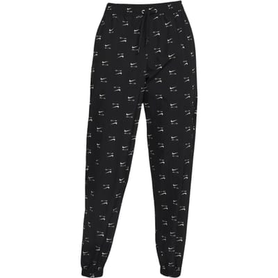 Nike all-over logo zwarte dunne trainingsbroek