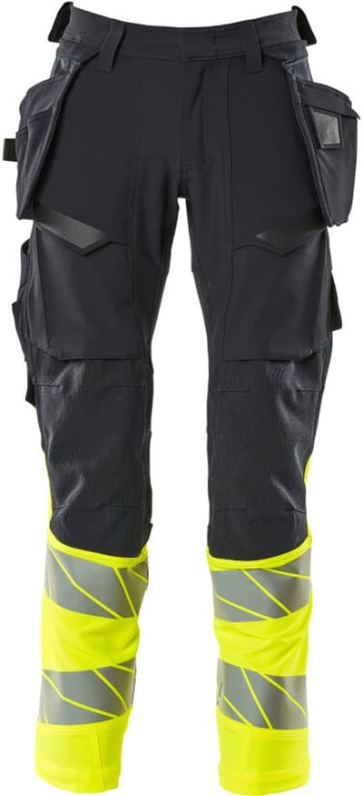 Mascot Accelerate Safe Broek met spijkerzakken 19131-711 - donkermarine/hi-vis geel - C46 - 76