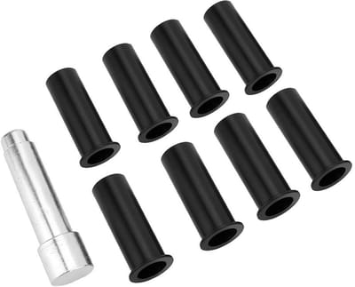 Dailygoods- Deurscharnier - Geschikt voor J 07-18 2-deuren - Set van 8 bussen - Inclusief montagegereedschap - Eenvoudige vervanging - ABS gelakt - Deurbussen