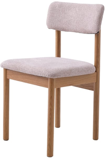 Eetkamerstoel Canora Bouclé Zand/Espresso - Giga Living - Set van 2