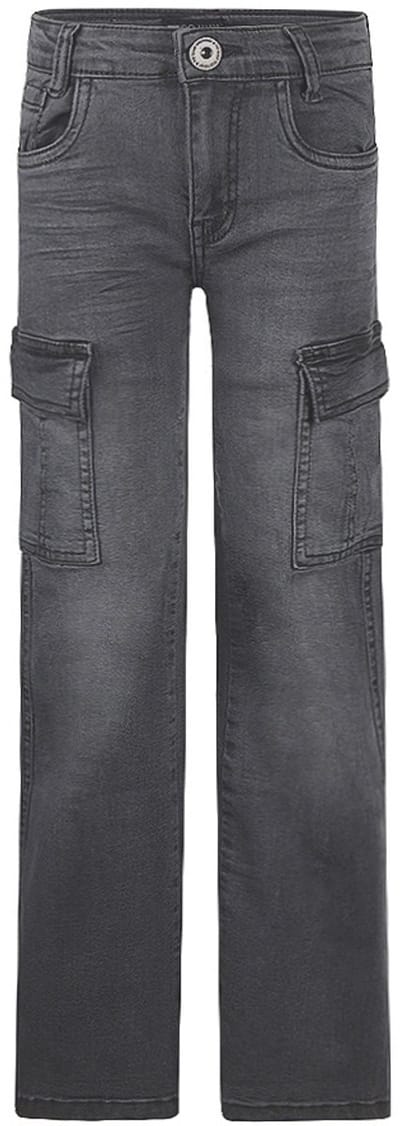 No Way Monday meisjes wide jeans donkergrijs
