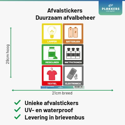 Afvalstickers duurzaam afvalbeheer