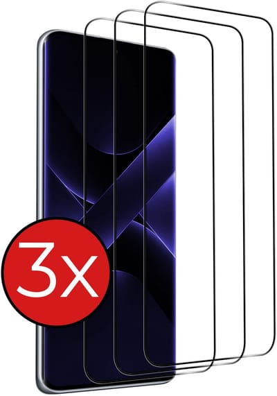 Screenprotector - 3 Stuks - Geschikt voor Xiaomi Poco X7 - Full Cover - Beschermglas - Gehard Glas - Tempered Glass - Screen Protector