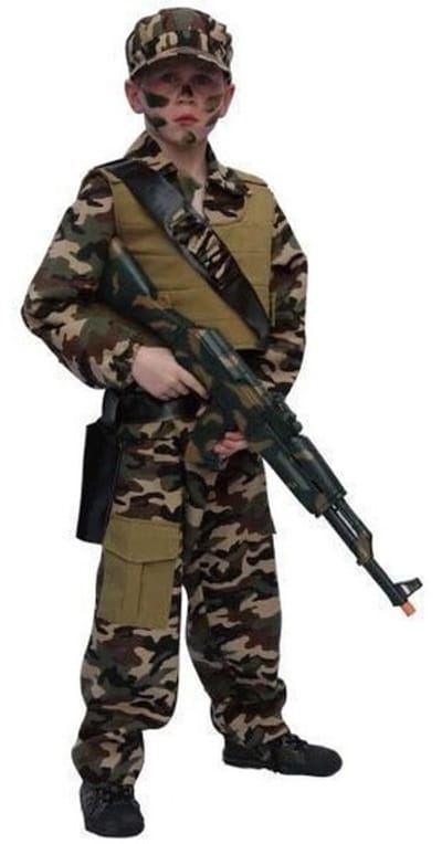 Faram Party verkleedkostuum soldaat - camouflage - kinderen - leger / army outfit 104
