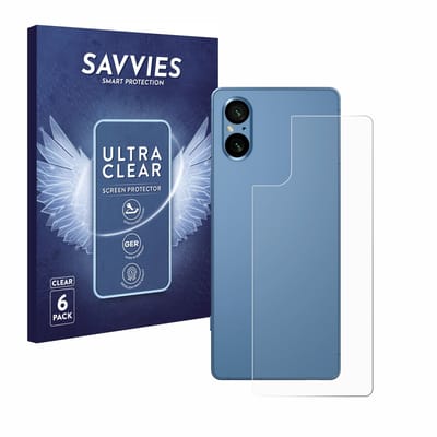 Savvies - Screenprotector voor Sony Xperia 5 V (Achterkant) - Folie Beschermfolie transparant 6 Stuks
