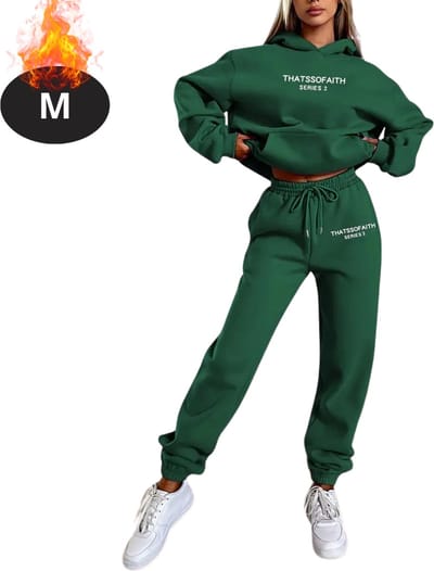 Nivard Joggingpak - Huispak - Volwassenen - Trainingspak - Comfortabel - Joggingsbroek - Tracksuit - Dames - Groen - M