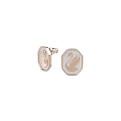 Swarovski Signum Zwaan Roségoud Verguld Kristallen Oorbellen Unisex oorbellen 5621105 Box (Random Color) beige