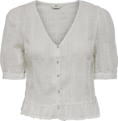 Only Blouse Onllina 3/4 Button Top Wvn 15256791 Cloud Dancer Dames Maat - S