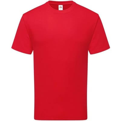 Fruit of the Loom Katoenen uniseks T-shirt voor volwassenen (Rood)