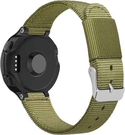 Nylon gesp bandje geschikt voor Garmin Forerunner 735xt / 235 / 230 / 220 / 630 / 620 - Geweven horlogeband - Polsband - Groen