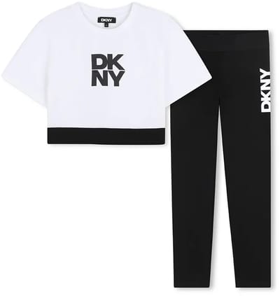 Dkny D62569 Set Wit,Zwart 14 Years Meisje