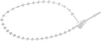 1000 stuks - 125mm Folderkoord met Bolletjes / Labelhanger - Kunststof Transparant